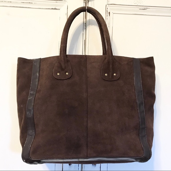 GAP Handbags - EUC. THE GAP brown leather tote w/floral lining
